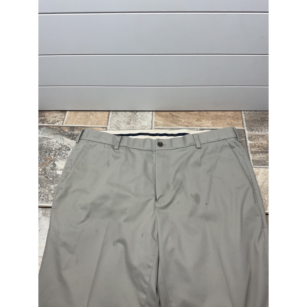 Brooks Brothers Advantage Chino Regular Fit Gray Stretch Waist Pants 38x30